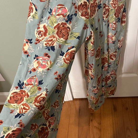 NATURAL LIFE Dusty Blue Maxi Dress with Rust Floral Print Never Worn - Picture 3 of 10